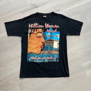 Vintage Million Woman March Sisters Rap Tee T-Shirt XL 1997 Single Stitch 90s